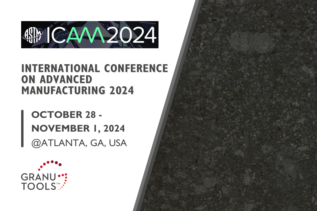 banner of Granutools to share that Granutools will attend ICAM 2024 from October 28 to November 1 in Atlanta, GA, USA